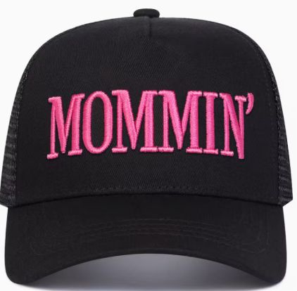 Mommin' Black &amp; Pink Trucker Hat