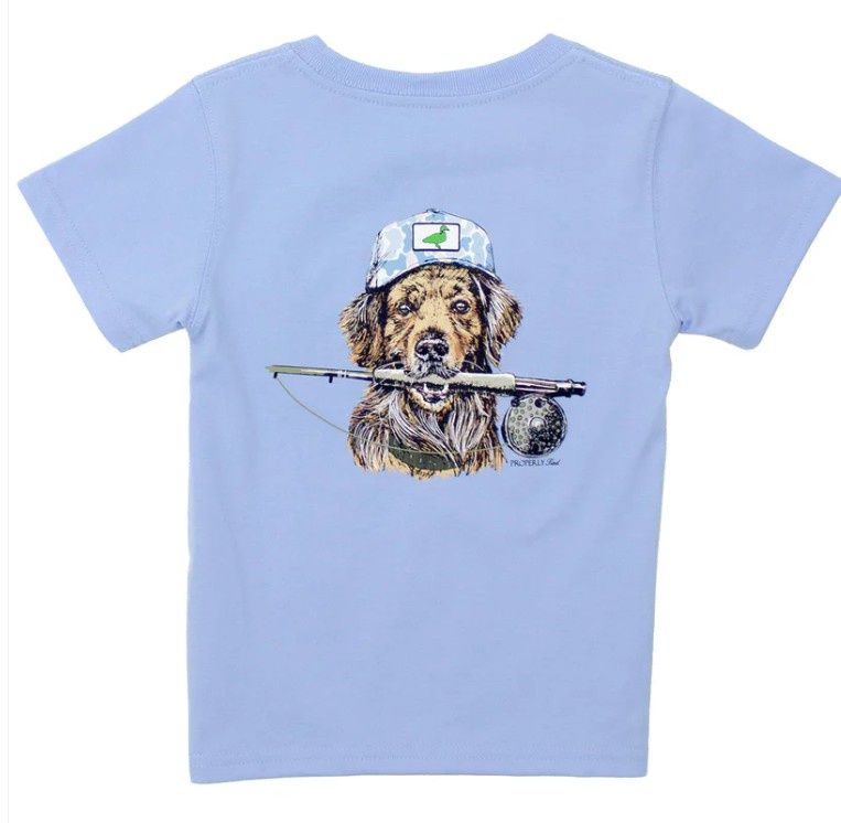 Properly Tied Short Sleeve Fishing Buddy Light Blue