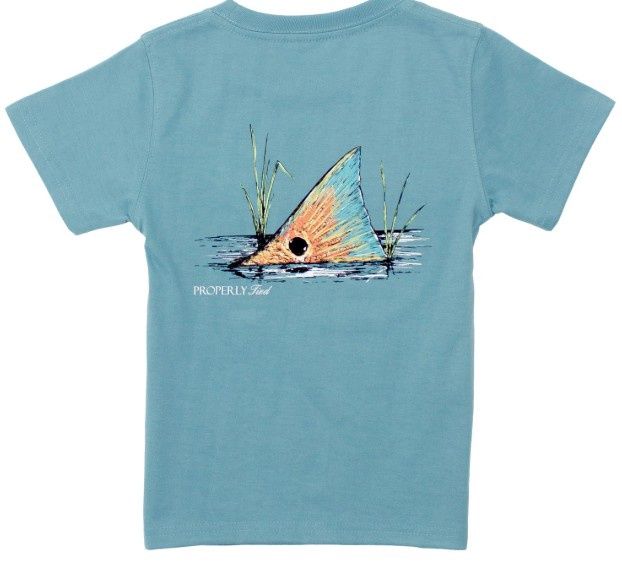 Properly Tied Short Sleeve Redfish Tail Coastal Sky