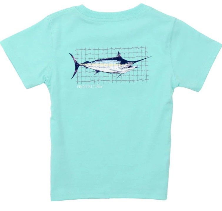 Properly Tied Short Sleeve Swordfish Seafoam