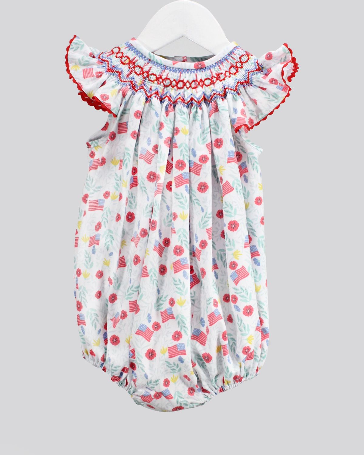Hand Smocked American Roots Zoey Bubble