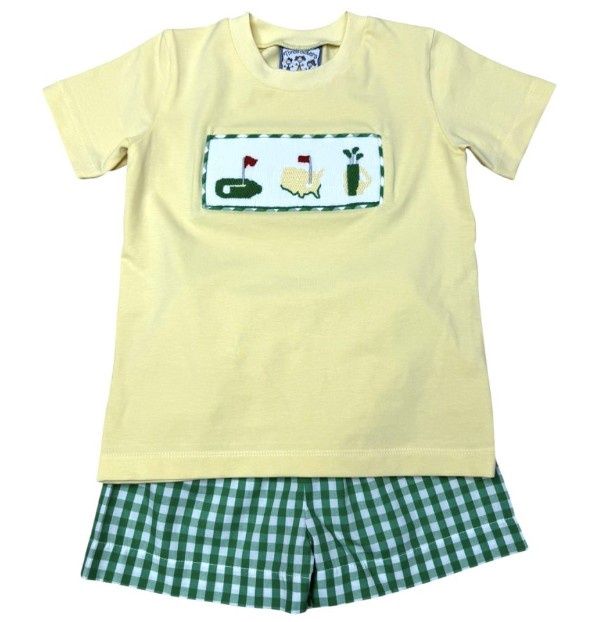 Three Sisters- Smocked Boys Golf Set