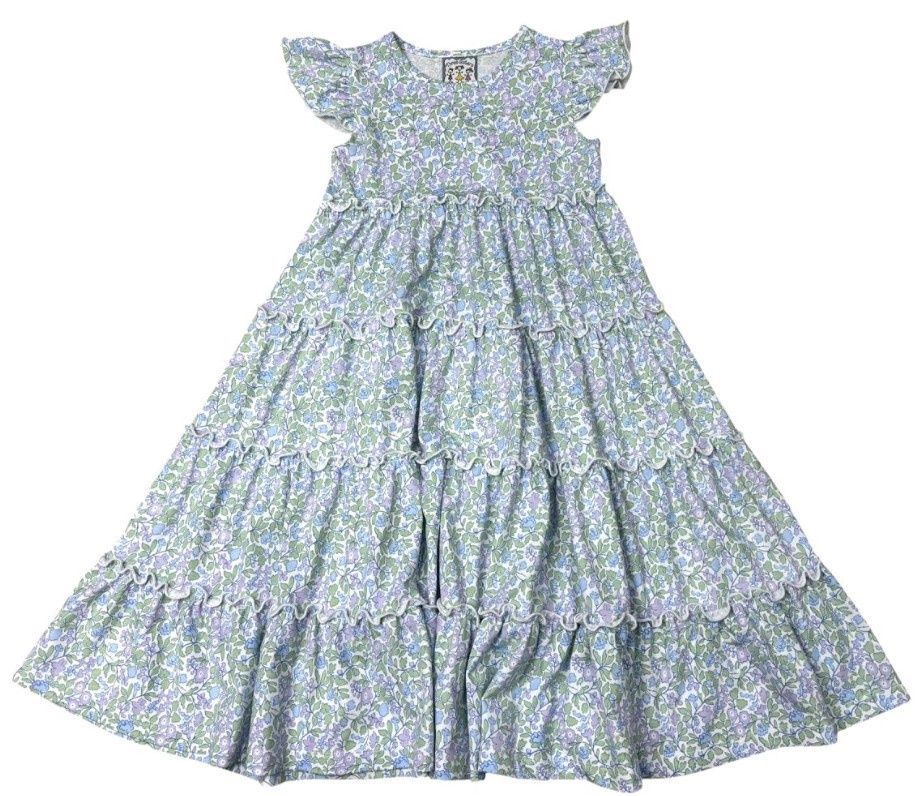 Three Sisters Lilac Floral Maxi Dress