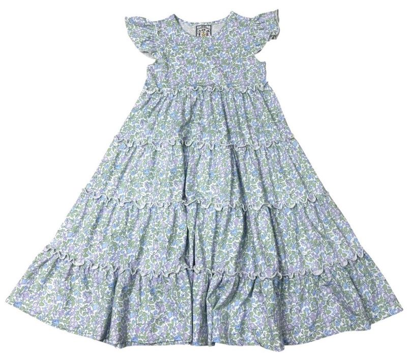 Three Sisters Lilac Floral Maxi Dress