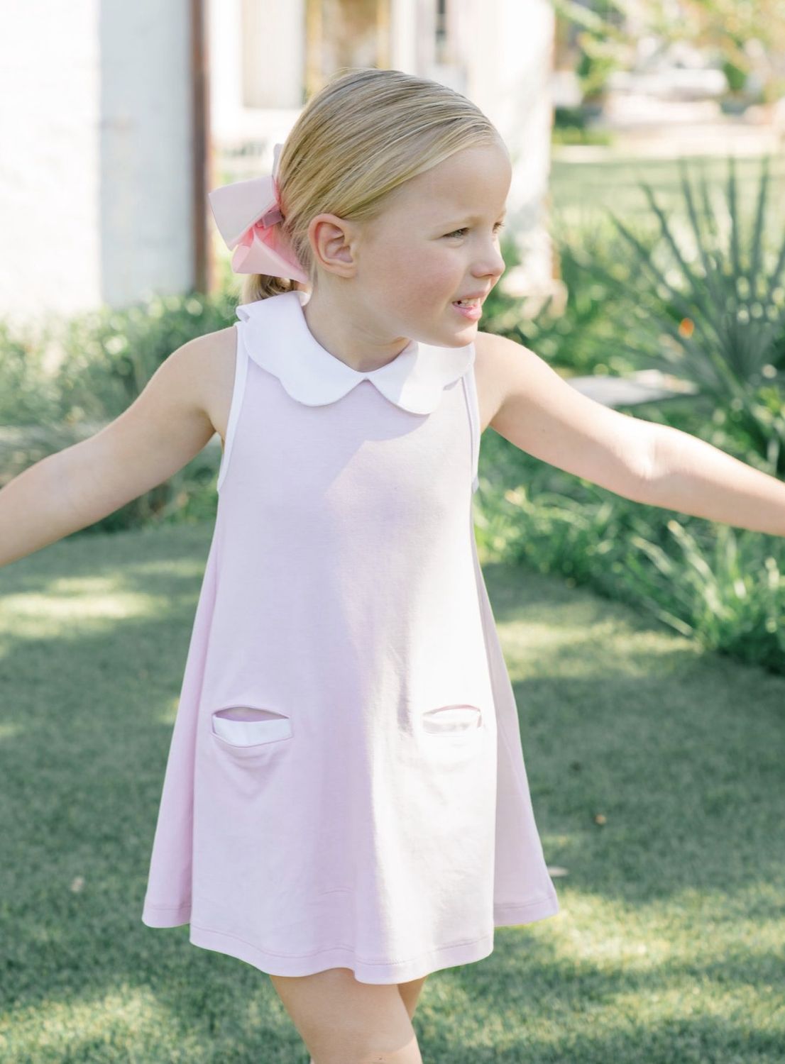 Proper Peony- Solid Pima Pink Dress