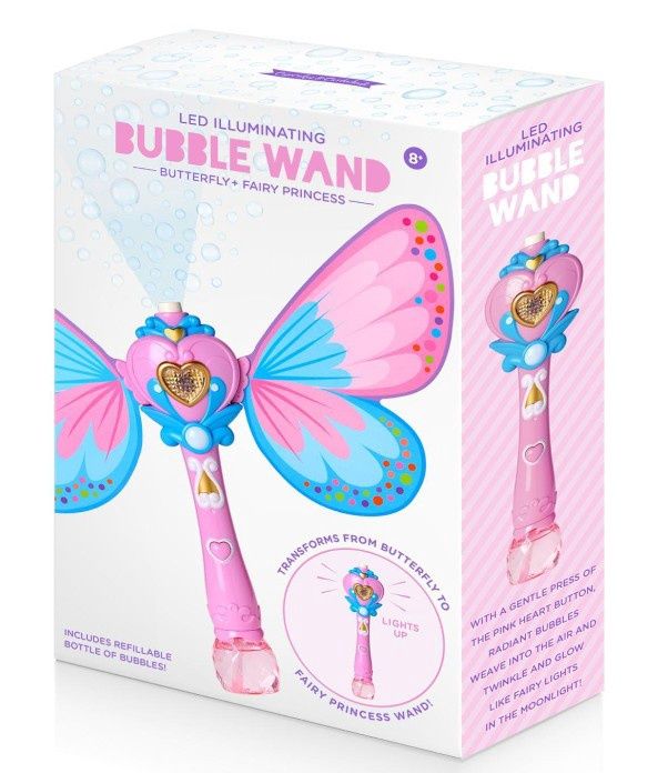 Fairy Butterfly LED light up Bubble Wand