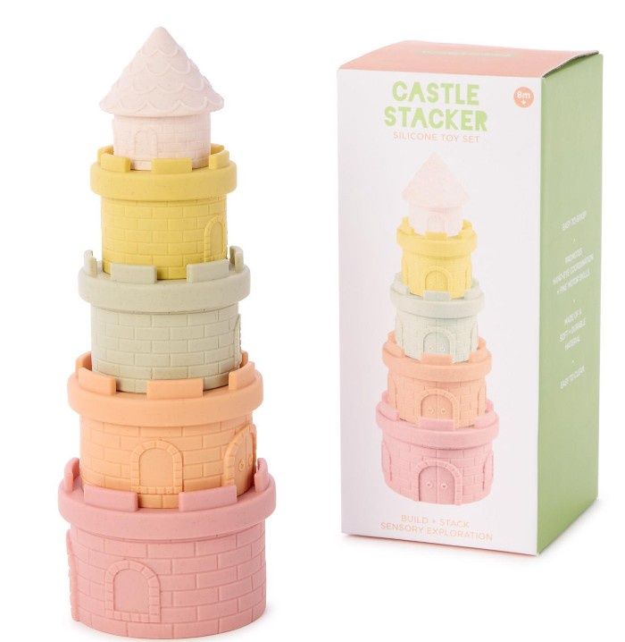 Castle 5 Pc Textured Stacker Toy Gift Box