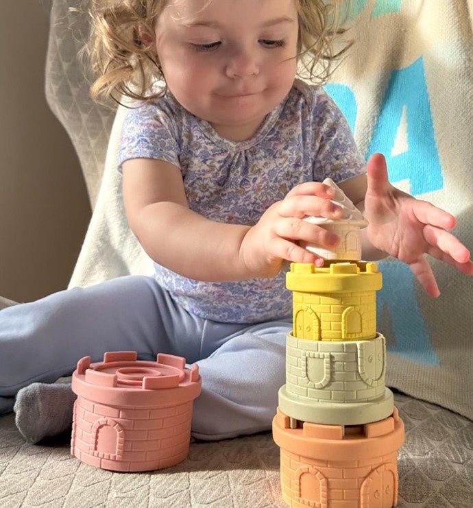 Castle 5 Pc Textured Stacker Toy Gift Box