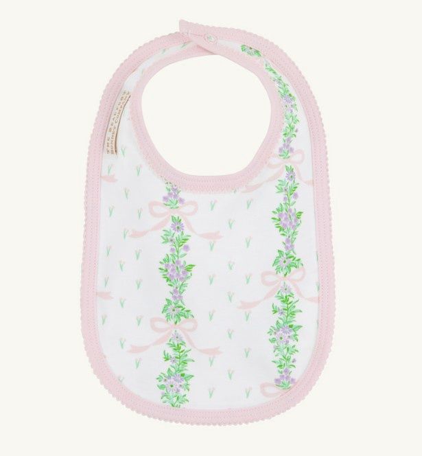 Burp Me Bib- Fincastle Floral/Palm Beach Pink