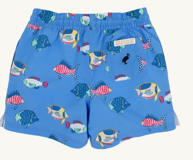 Tortola Swim Trunks- Here Fish Fishy/Newport Night
