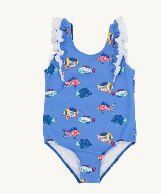 Ruehling Ruffle Bathing Suit-Here Fishy Fishy