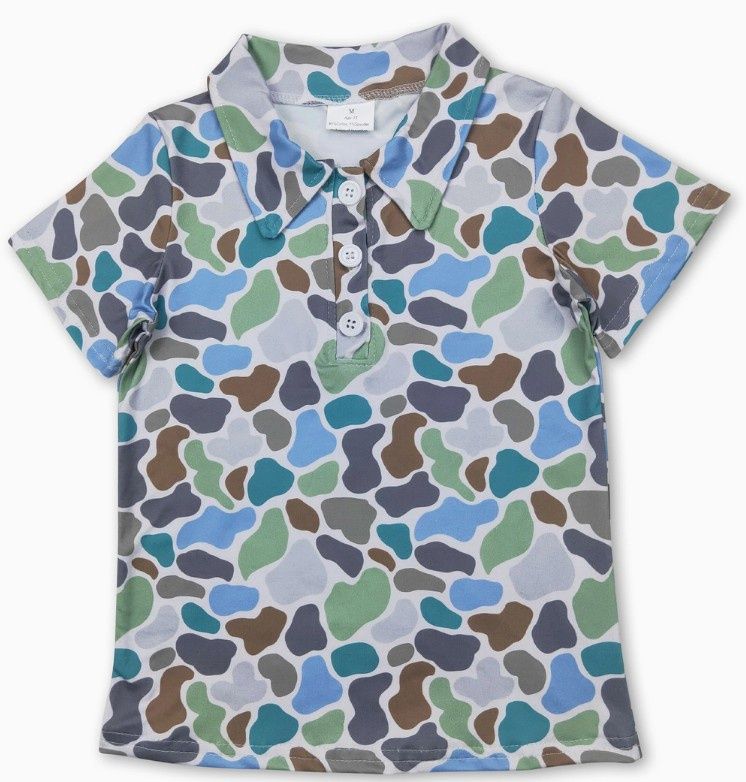 Pebble Camo Boys Polo