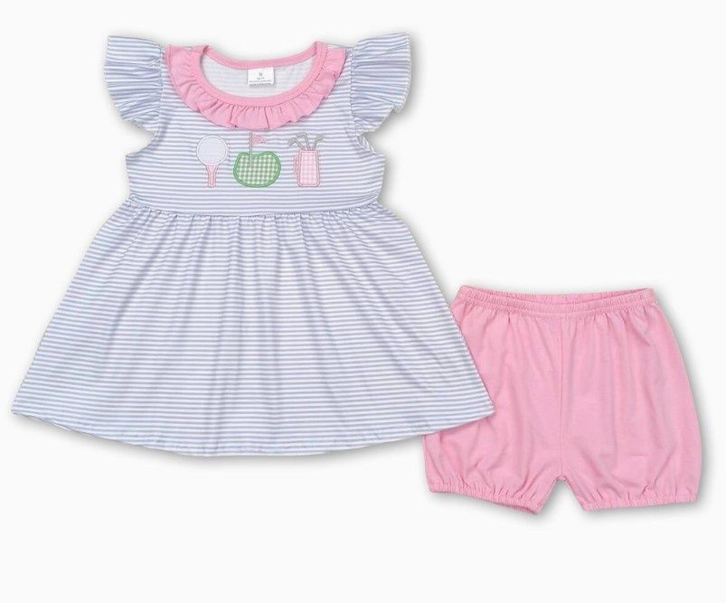 Blue &amp; Pink Golf Outfit