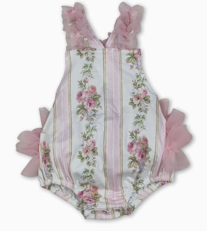 Floral Tulle Ruffle Butt Romper