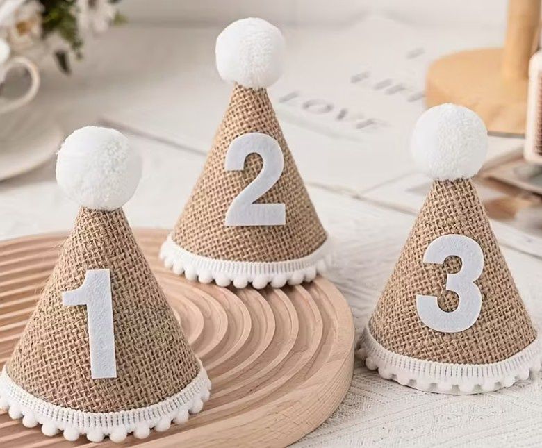 Burlap Birthday Party Hat
