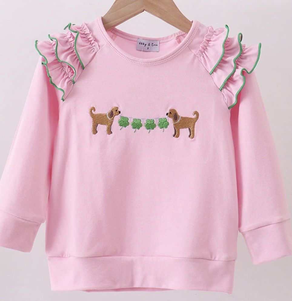 Pink Puppy Clover Ruffle Sweatshirt