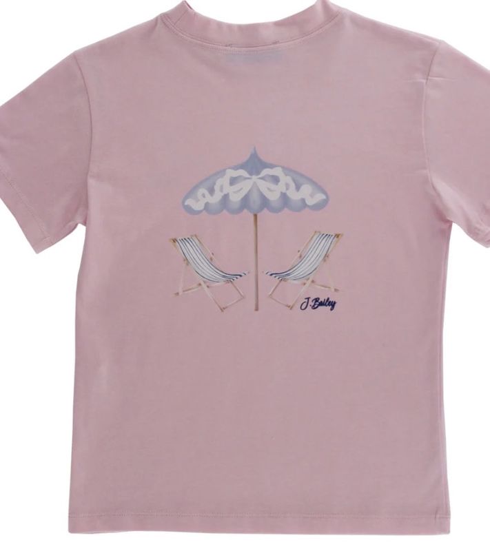 Bailey Boys logo T Shirt Beach Chairs on sorbet