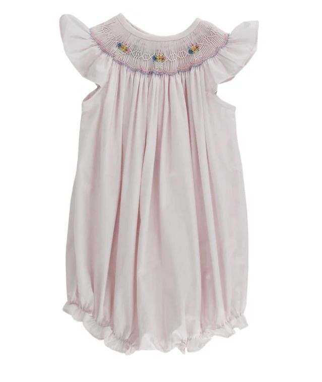 Bailey Boys- Pink Bouquet Bishop Romper