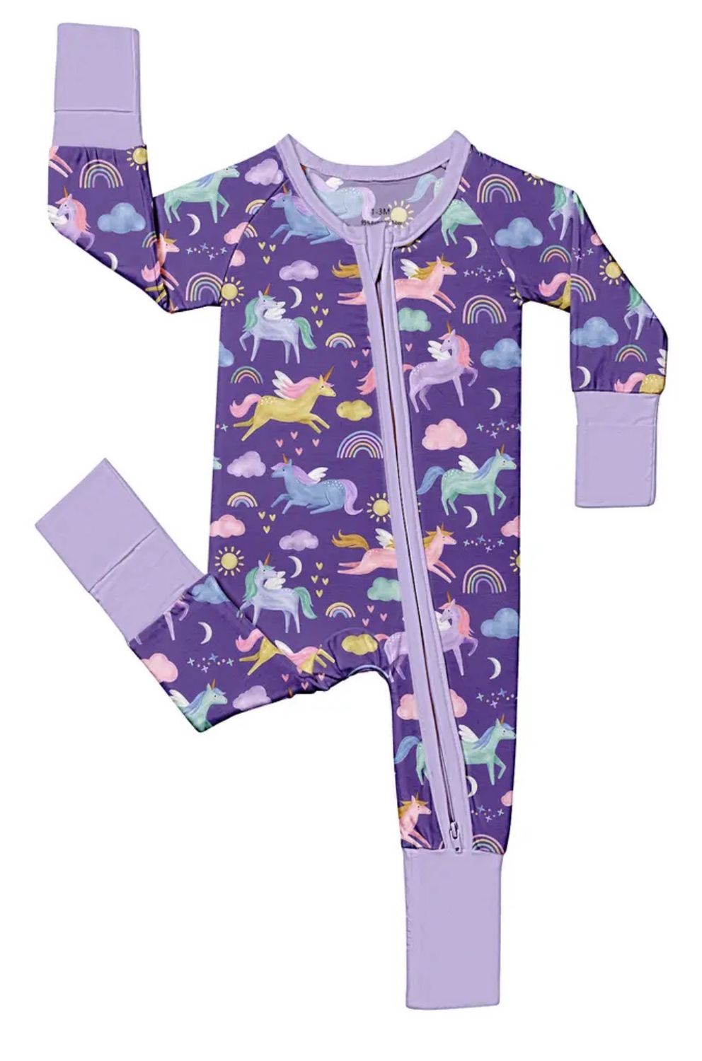 Purple Unicorn Bamboo Zippy