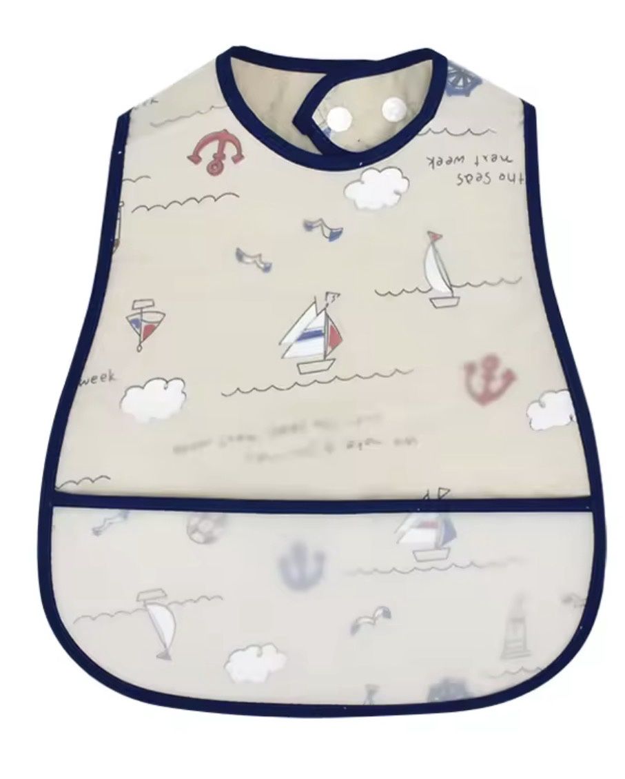 Nautical Wipeable Bib