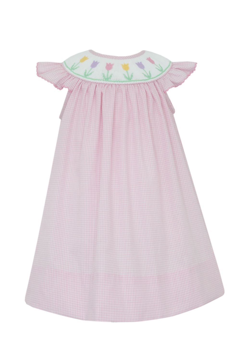 Smocked Spring Tulip Bishop Dress
