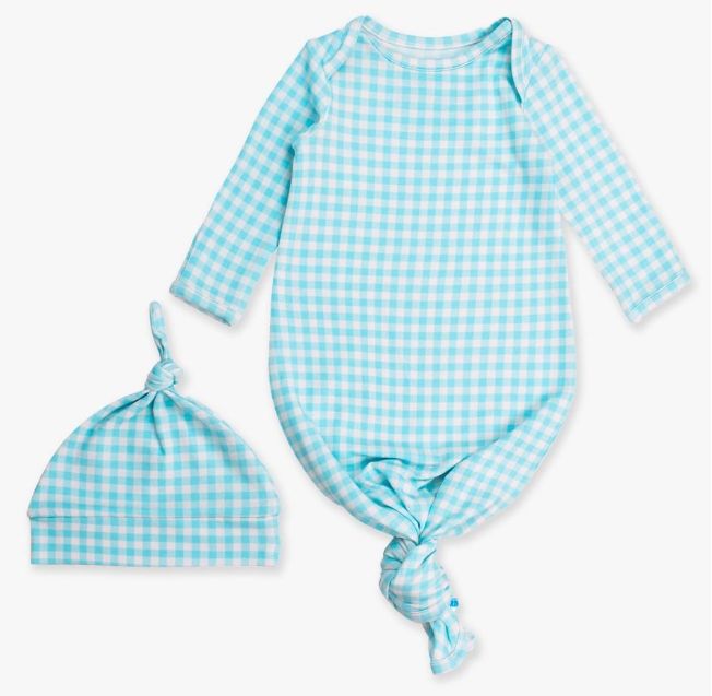 Infant Gingham Gown &amp; Hat