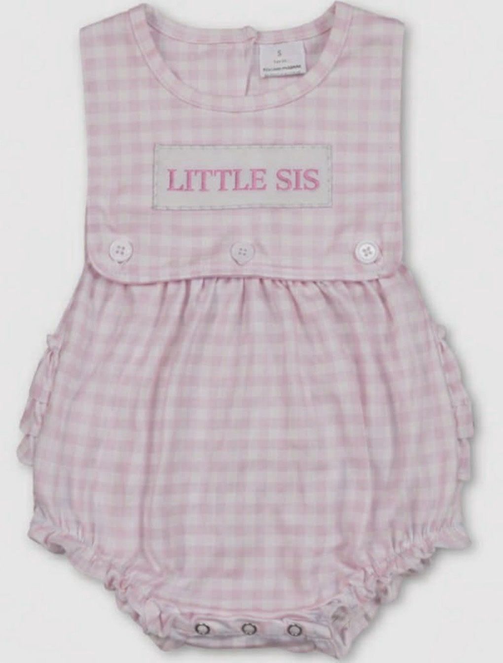 Embroidered Little Sister  Romper (Pre-Order)