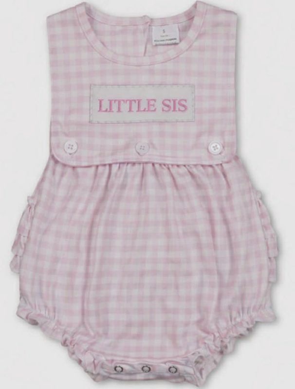 Embroidered Little Sister  Romper (Pre-Order)