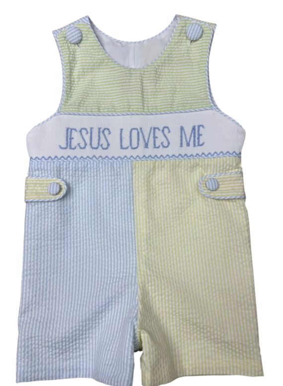 Jesus Loves Me Smocked John John