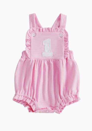 Pink One Birthday Romper