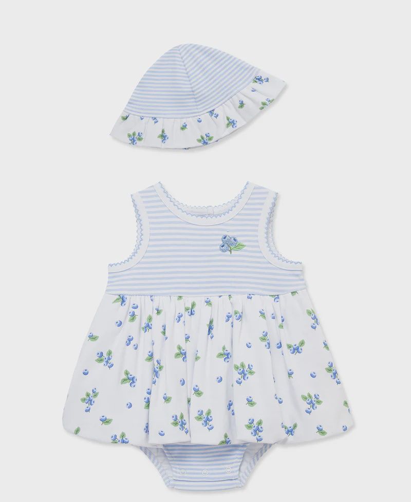 Blueberries Romper &amp; Hat, Size: 3M