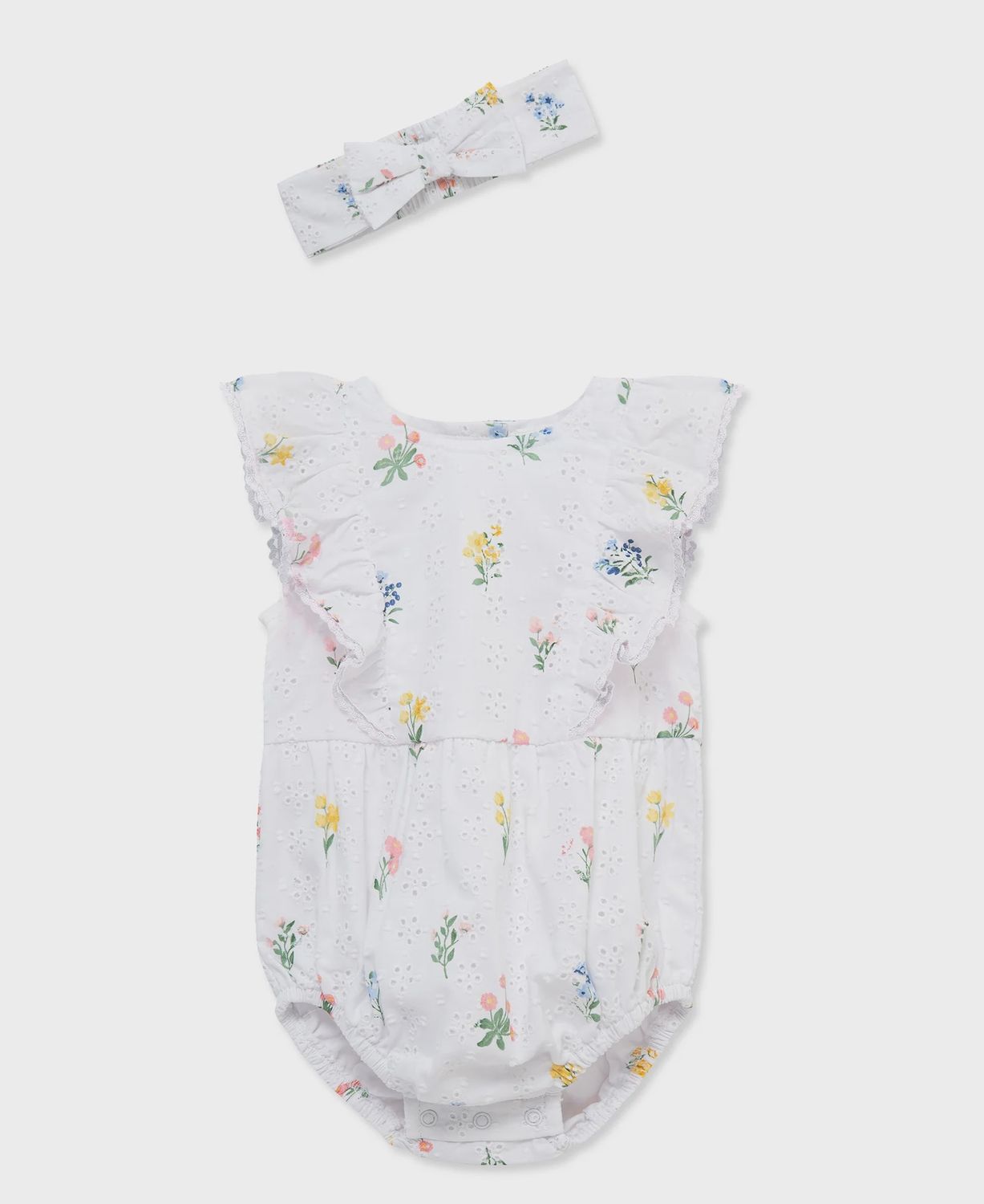 Floral Woven Bubble with Headband, Size: 3M