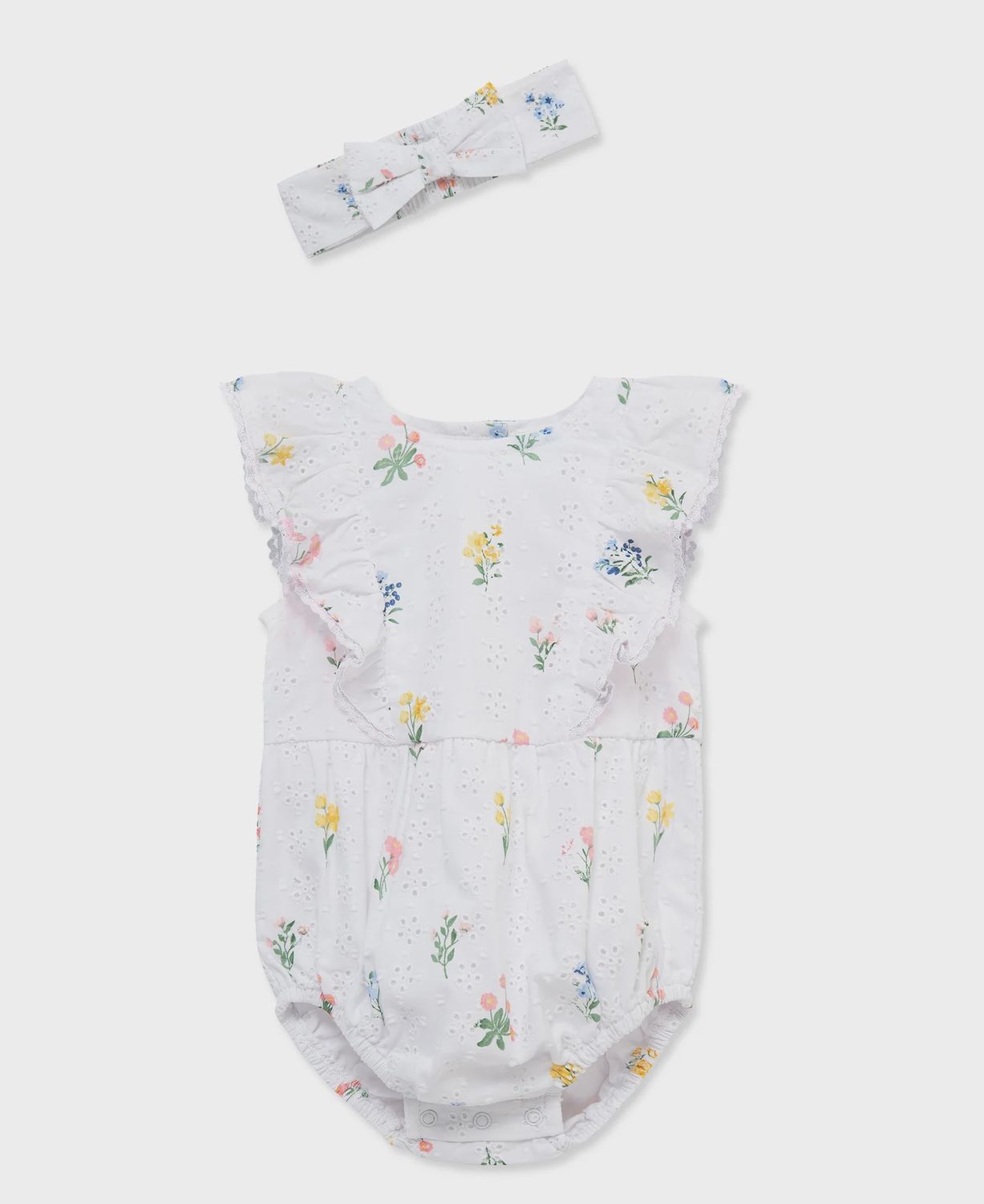 Floral Woven Bubble with Headband, Size: 3M