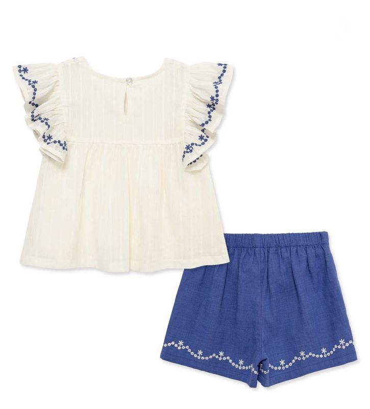 Blue Woven Floral Play Set Toddler