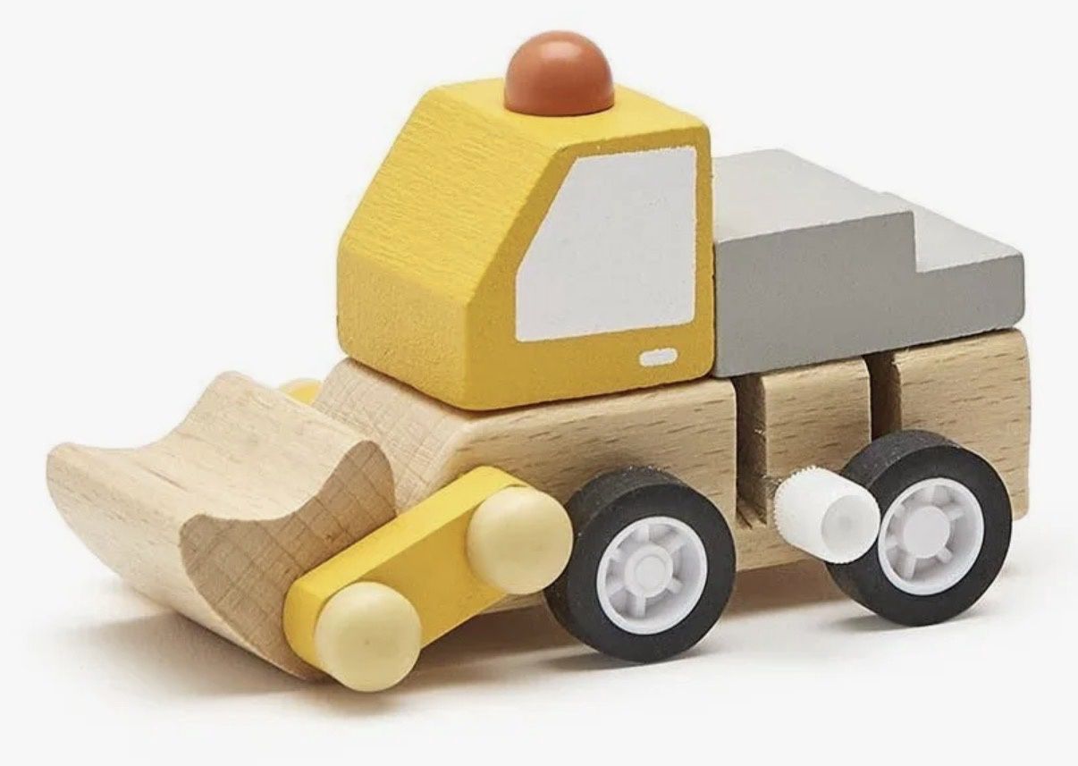 Wooden Wind Up Construction Toy, COLOR: Bulldozer
