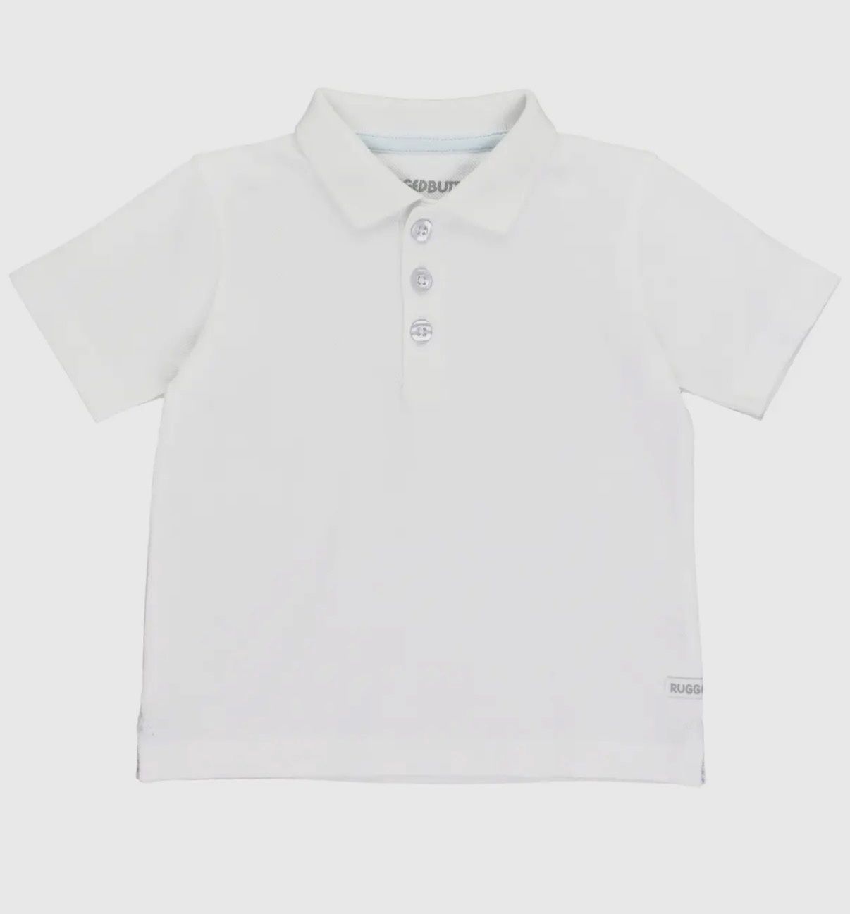 Ruffle Butts White Polo