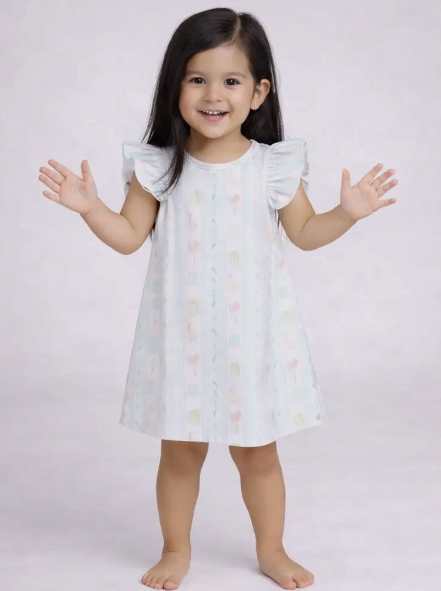 Girls Birthday Dress Blank