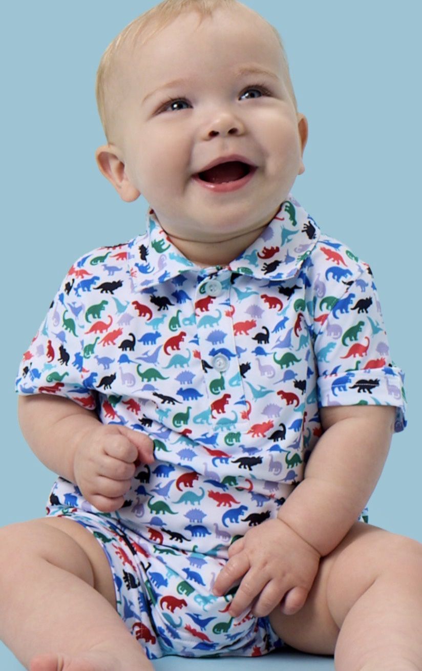 Performance Dinosaur Polo Romper