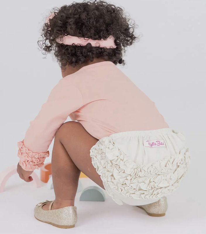 RuffleButt Ivory Knit Bloomer