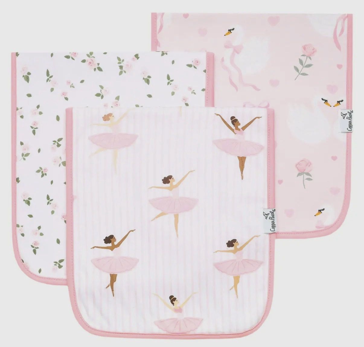 Copper Pearl Burp Cloths- Katrina