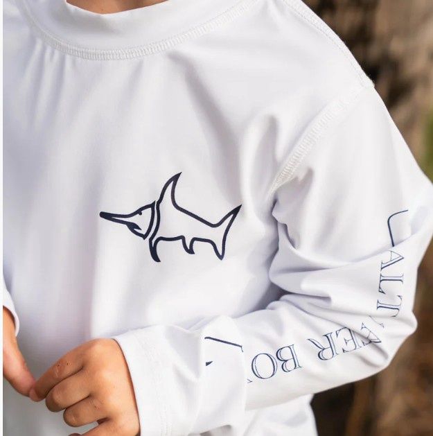 Salt Water Boys- Tybee Rashguard White