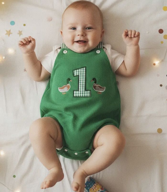 Duck First Birthday Romper