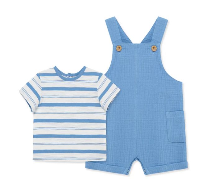 Little Me-Solid Shortall Set