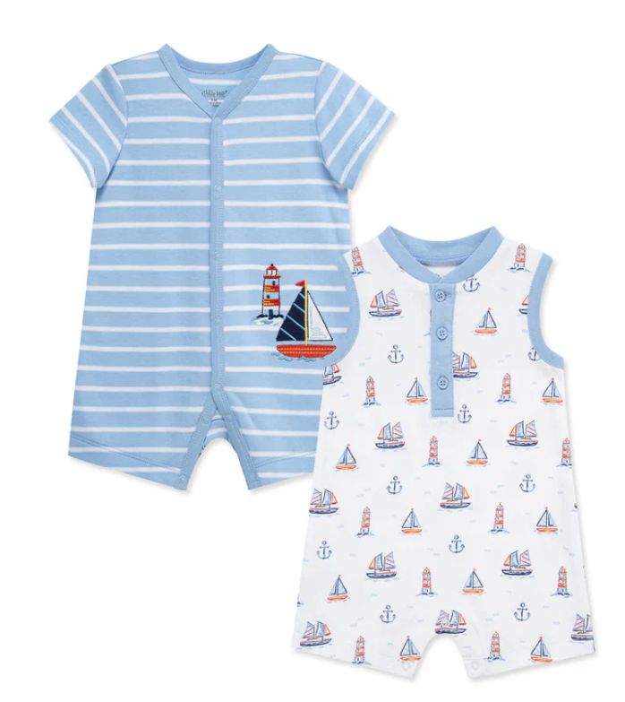 Little Me- Nautical Romper 2 Pack