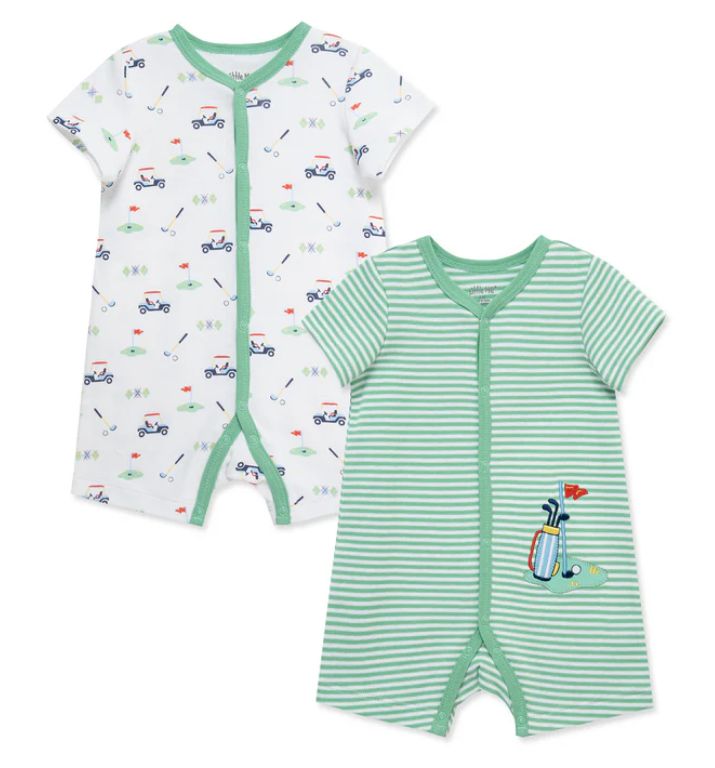 Little Me- Golf Romper 2 Pack