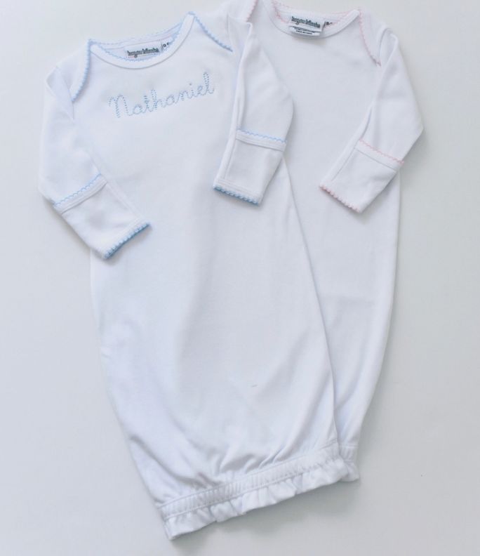 Picot Trimmed Baby Gown