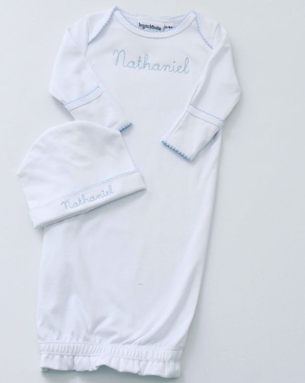 Picot Trimmed Baby Gown