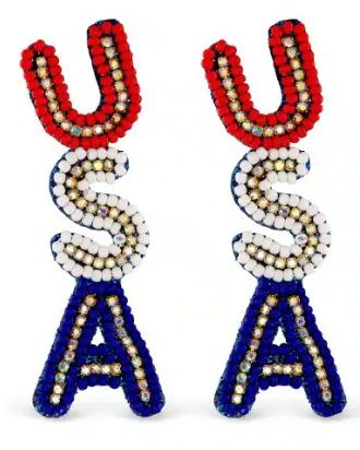 USA Beaded Earrings