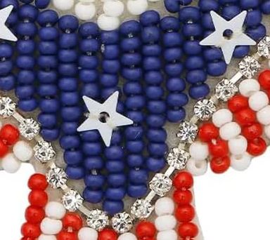 Beaded Patriotic Eagle Earrings