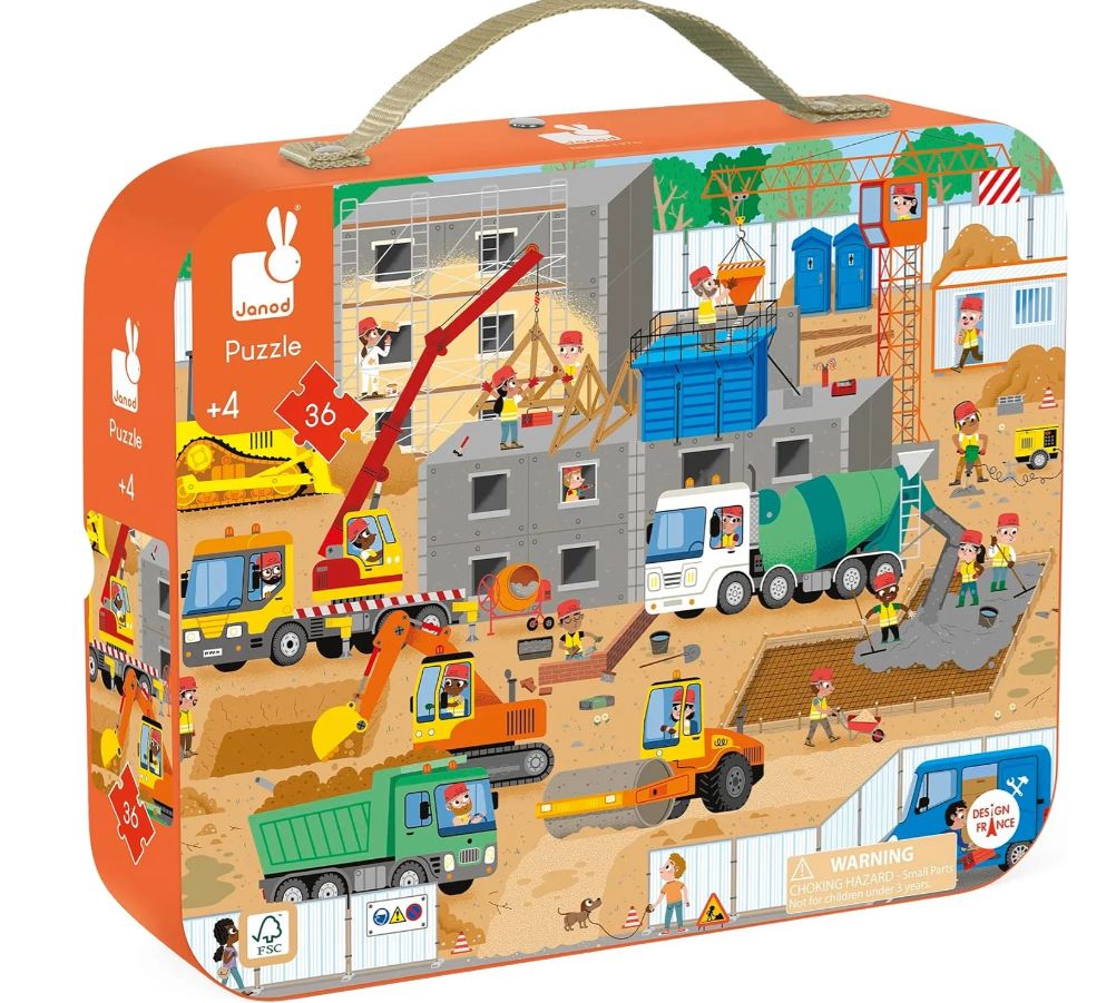 Janod- Construction Puzzle Case